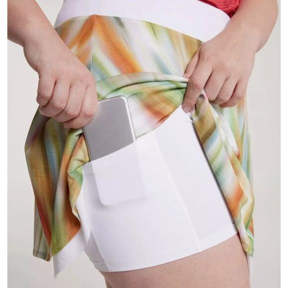 CALIA Watercolor Double Layer Mesh Golf Skort | Multicolor | Size M | NWT - Picture 6 of 9